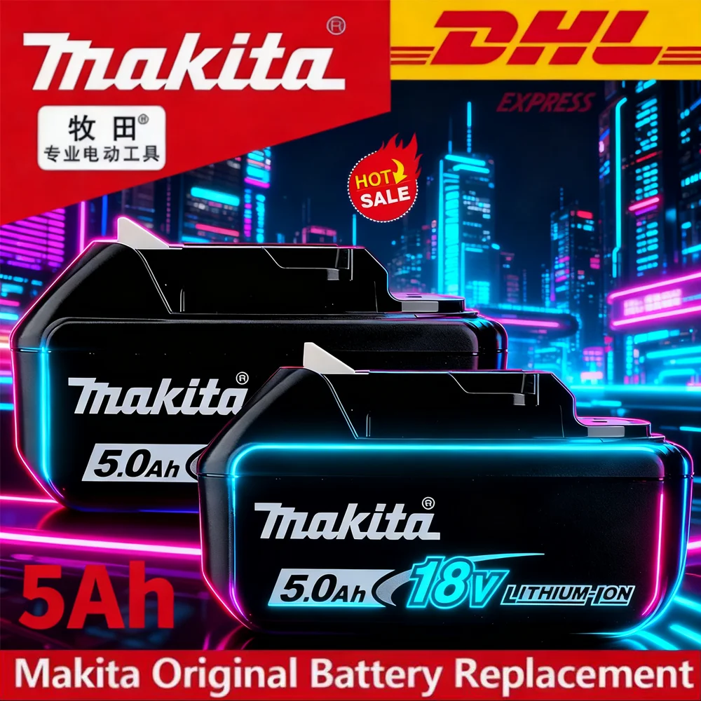 

✪✪✪ Original Makita 5Ah for Makita 18V Battery BL1830B BL1850B BL1850 BL1840 BL1860 BL1815 Replacement Lithium Battery