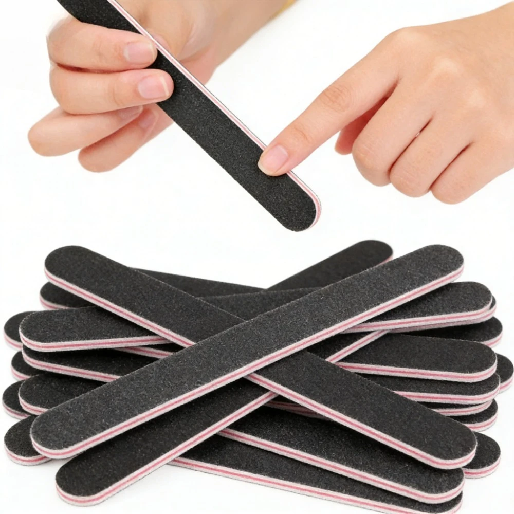 

5Pcs Emery Board Nail Files Straight Sandpaper Files for Manicure Pedicure DIY Nail Art Tools