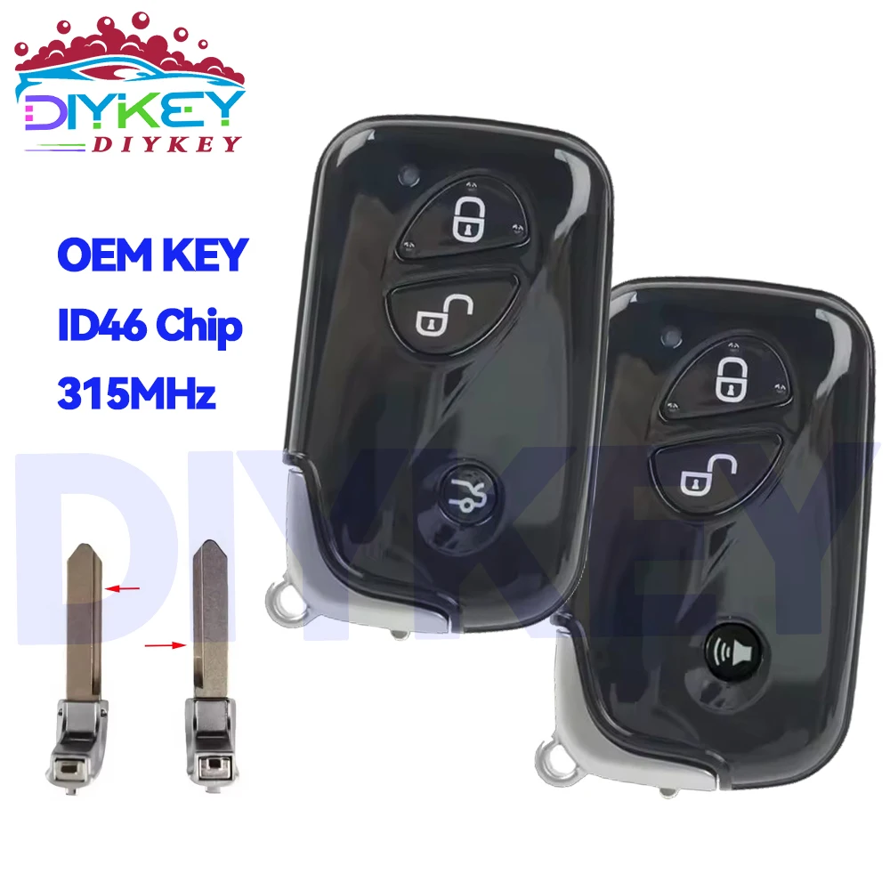 

315MHz Keyless Go 3 Buttons ID46 Chip OEM Car Key For BYD M6 S6 F3 L3 G3 F0 G3R E6 E6B E6A Original Smart Remote Key Fob