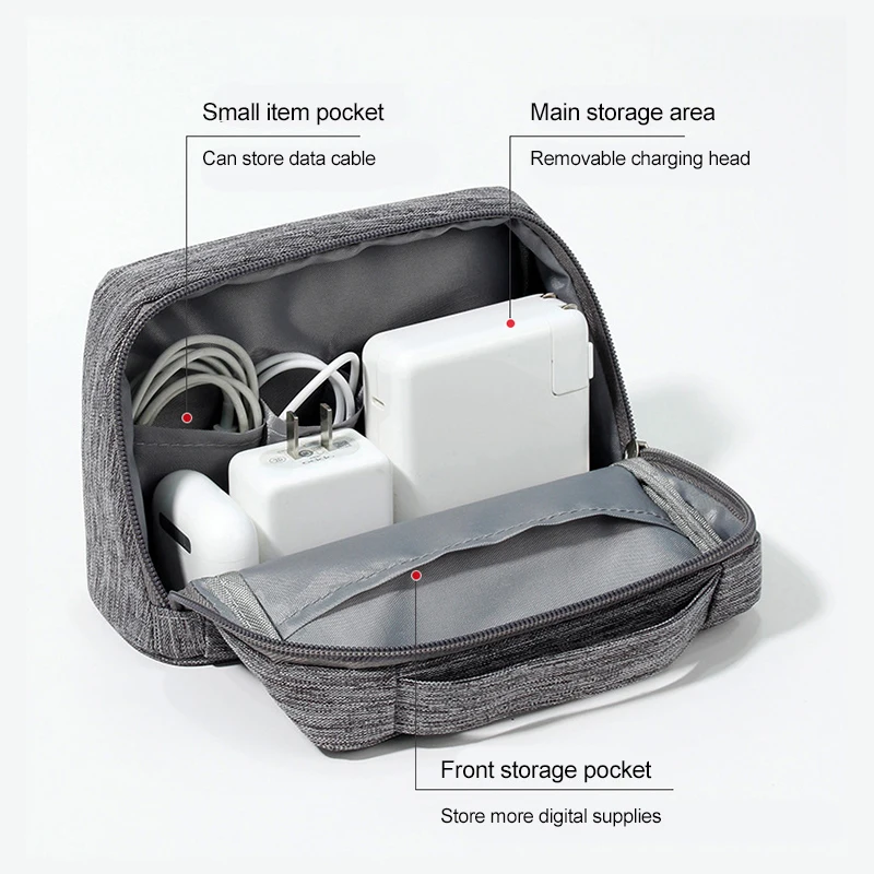 Portable Electronic Storage Bag Earphone Case Wires Charger Digital USB Gadget Cable Handbag Organizer Pouch Accessories Supply