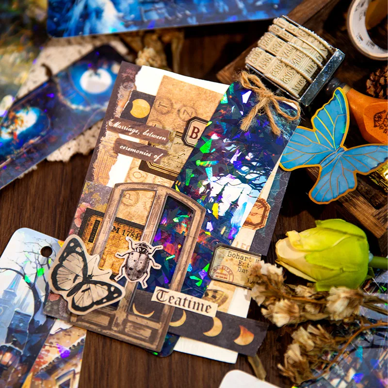 Marque-pages en papier enduit léger Life in Another World, cartes de livre, décoration de bricolage pour journal intime, scrapbooking, 20 pièces par