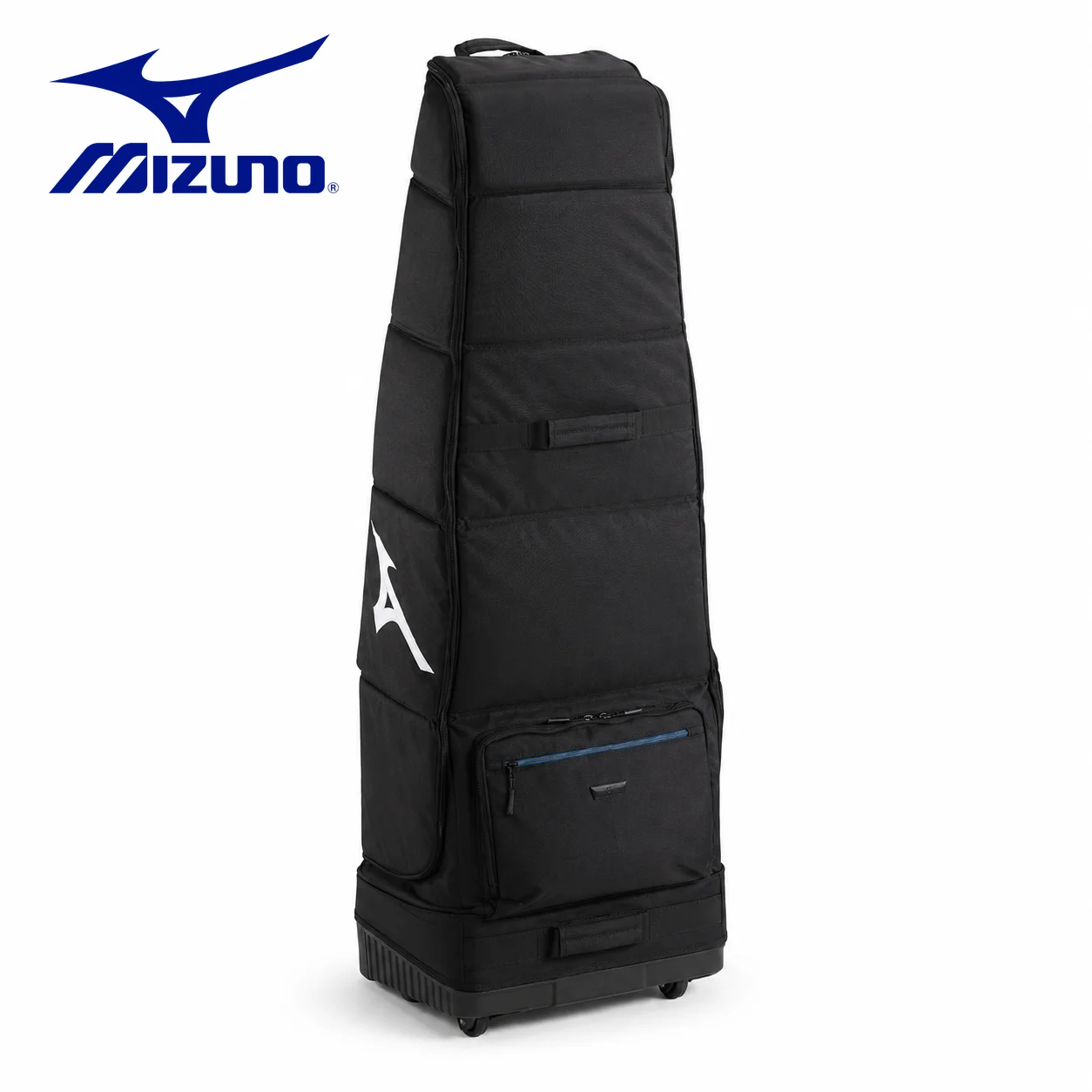 Mizuno Travel Cover Golf Bag 2026 New Flight Luggage with Wheels Heavy Duty Padded Club Protector Rolling Travel Case Black