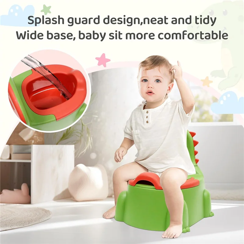 Asiento para orinal de bebé con alfombrilla de goma antideslizante, orinal de dibujos animados, silla de entrenamiento para niños y niñas, urinario a prueba de salpicaduras, suministros de baño