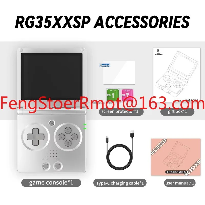 New Anbernic RG35XXSP 3300mAh Battery More 30 Emulators Build in Dual Speaker 64GB Memory Immersive Gaming Experience