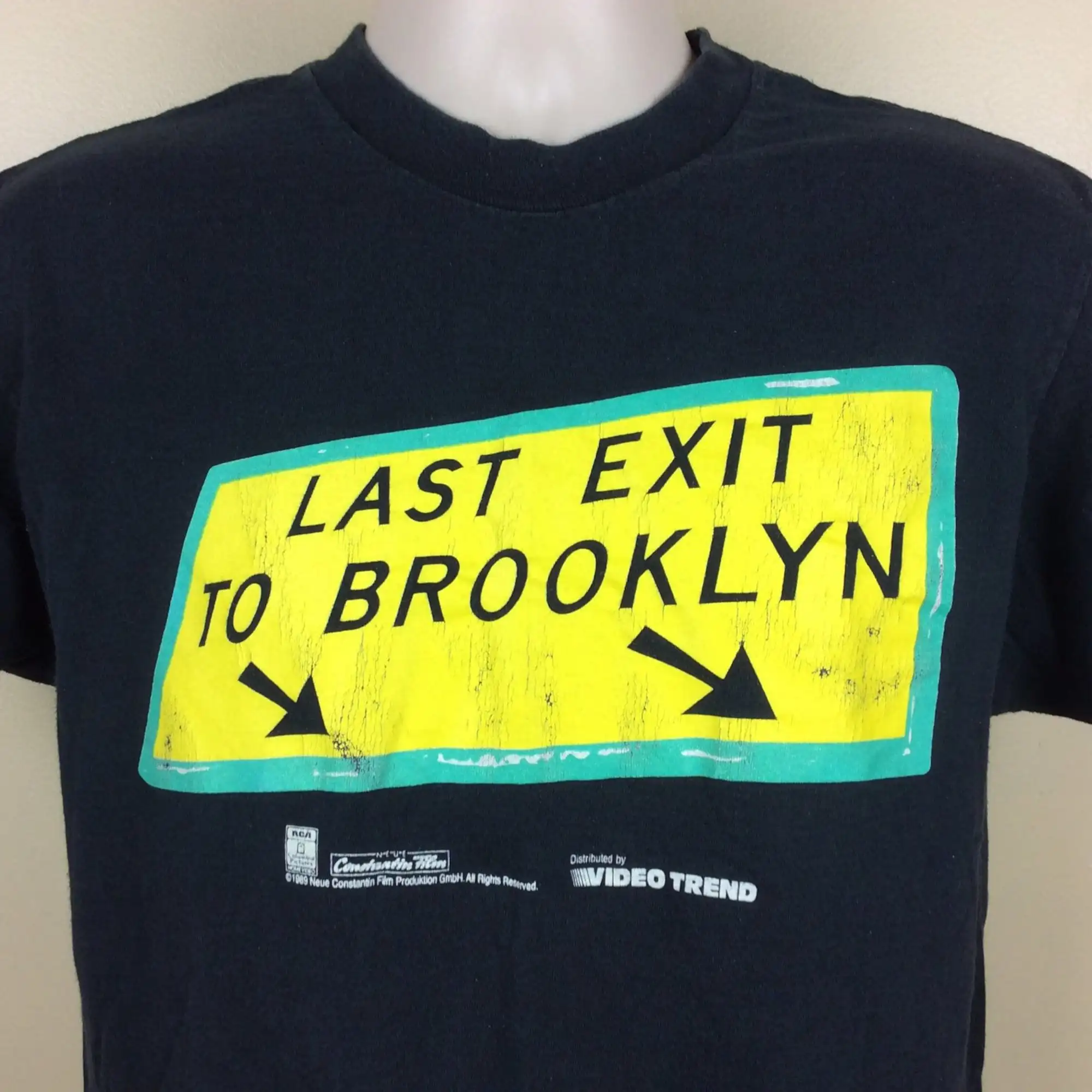 Vtg 1989 Last Exit To Brooklyn TShirt Black M/L 80s Cult Movie Hubert Selby