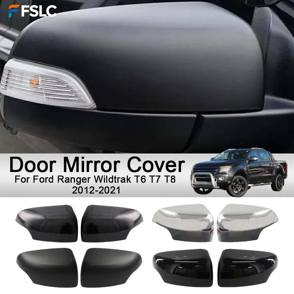

Car Rearview Accessories Door Mirror Cover For Ford Ranger Wildtrak T6 T7 T8 2012-2021 Car Decoration Upgrade