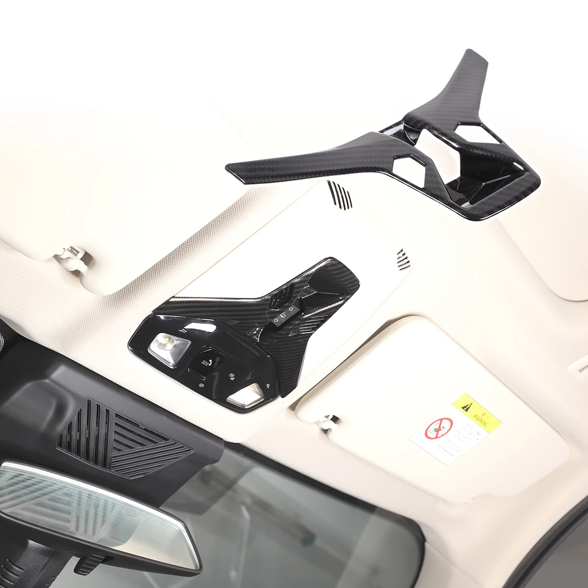 For BMW X1 U11 2023 2024 ABS Carbon Fiber Style Car Sunroof Switch Frame Decorative Cover Interior Accessories image 2