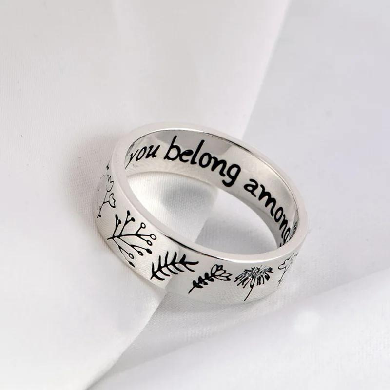BOCAI S925 Sterling Silver Jewelry Vintage Simplicity Countryside Flowers Ring Women's Selected Gift