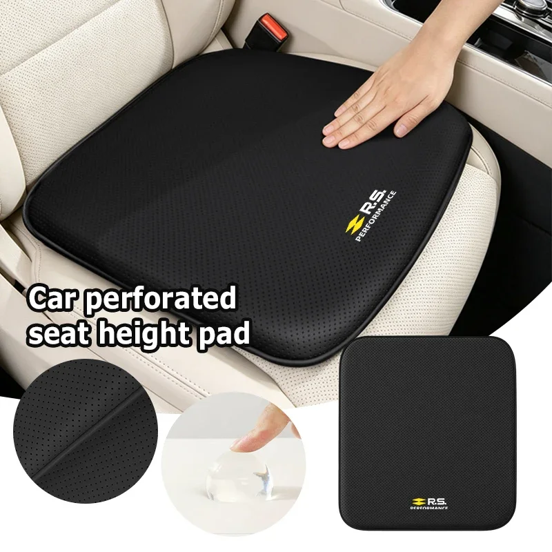 Pegatina para coche, cojín de cuero transpirable para asiento de coche, protección Universal para asiento de coche para Renault Arkana Captur Twingo Talisman RS Loga