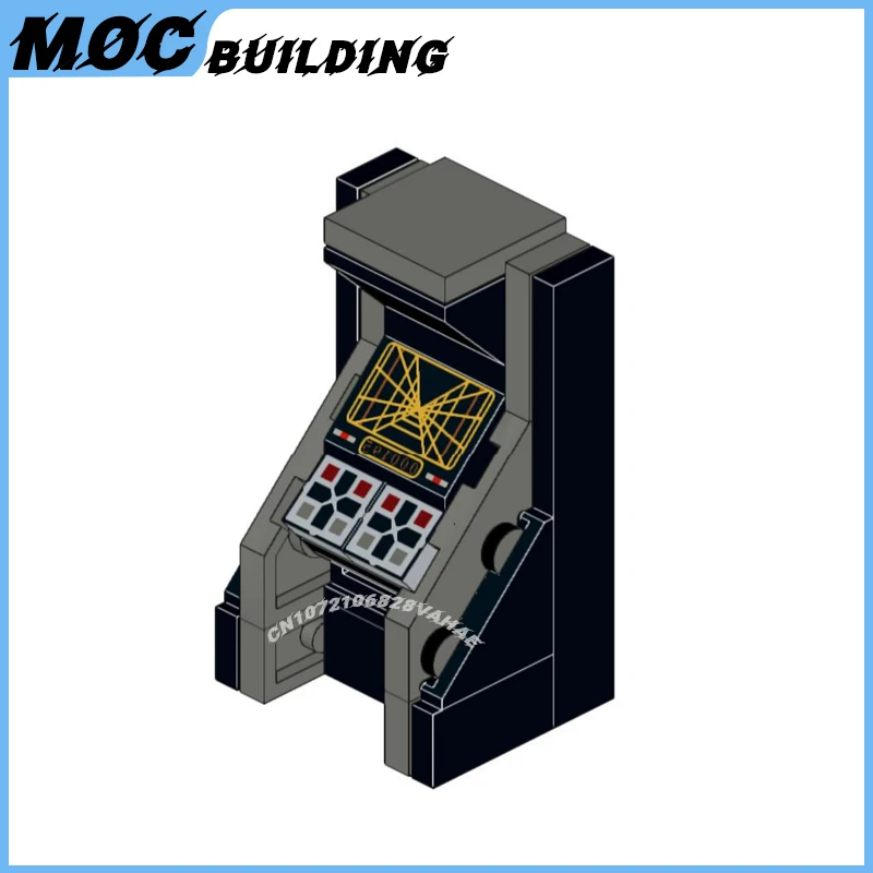 MOC Space Movie Series Scene Arcade Machine Game Model Building Blocks DIY Assembly Bricks Collection Display Toys Creative Gift