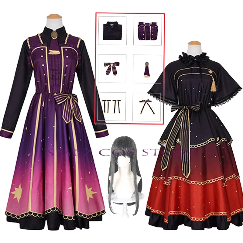 

Starlight Akemi Homura Cosplay Kaname Madoka Cosplay Anime Puella Magi Madoka Magica Costume Lolita Dress Wig Set for Women