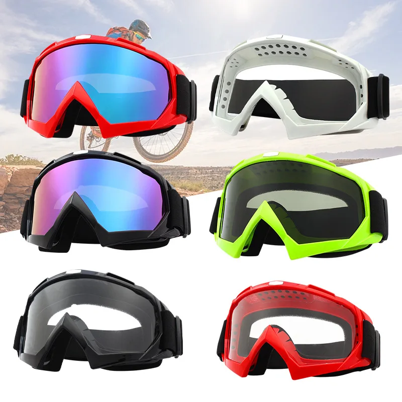 

2025 New Motorcycle Goggles, Windproof Dustproof for Off-Road Riding, Anti-Fog UV400 Protection Vintage Style Ski Glasses