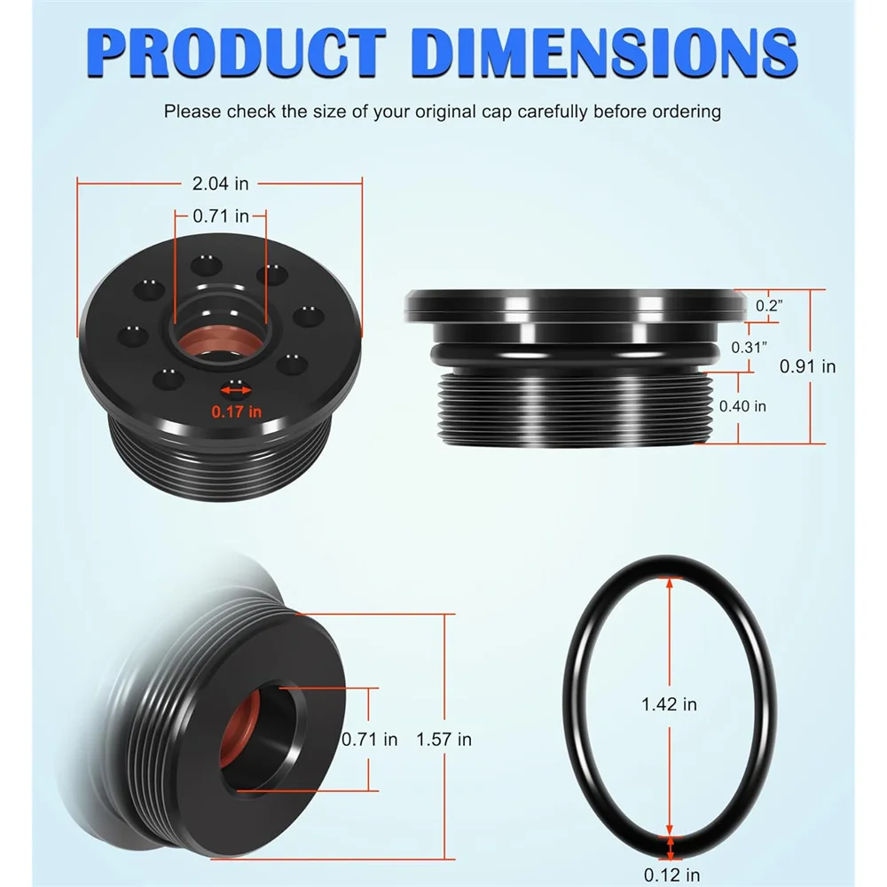 2 Stück Schraubende mit Dichtungen, Tilt- und Trimmmechanismus, passend für 115–250 PS Honda/Suzuki/Yamaha 2- und 4-Takt-Motoren, 64E-43821-01-00 FSM023 4863 – Detail 4