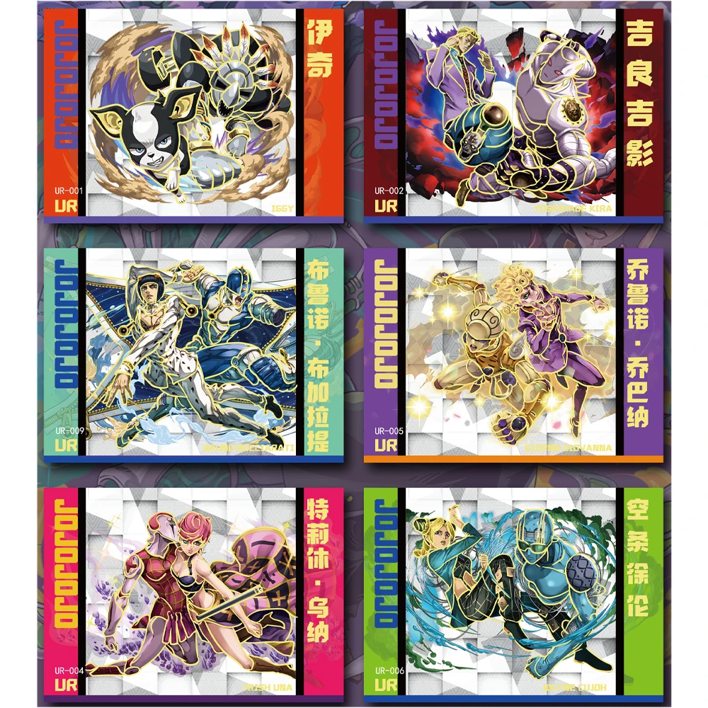 Collection de cartes japonaises Anime pour enfants, JoJo Ives Arre Adventure, Rick Rares, Jeu de collection, Cadeaux jouets, Prix de gros, 2024