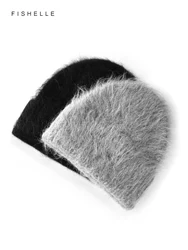 Lightweight Alpaca Wool Cashmere Solid Color Knitted Hat Men Caps Winter Women Beanies Warm Soft Luxury Gifts