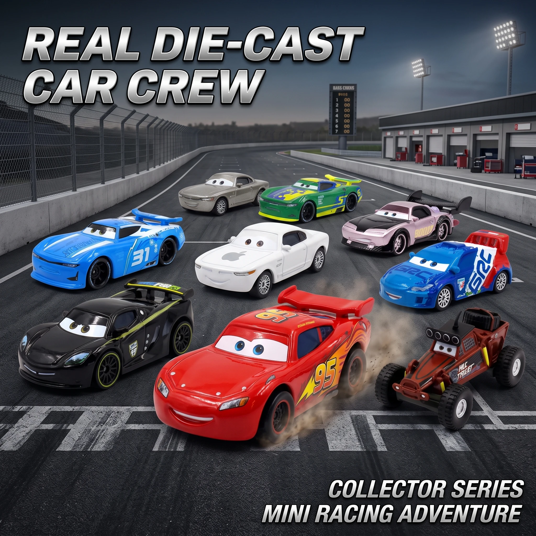 Pixar Cars 3 Lightning McQueen Diecast Alloy Model Toy Collectible New Generation Racer Car Simulation Metal Vehicle