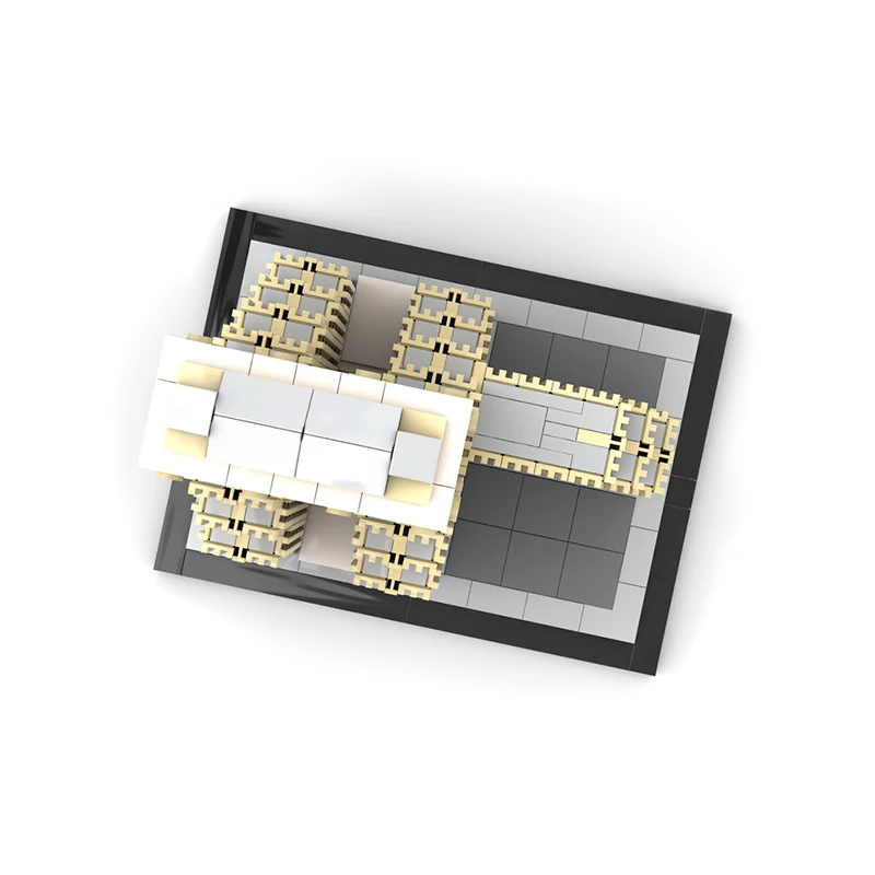 1234 pçs MOC-207049 um grande lugar central 1:800 escala cidade vista de rua arranha-céu modelo blocos de construção tijolos brinquedo presente natal