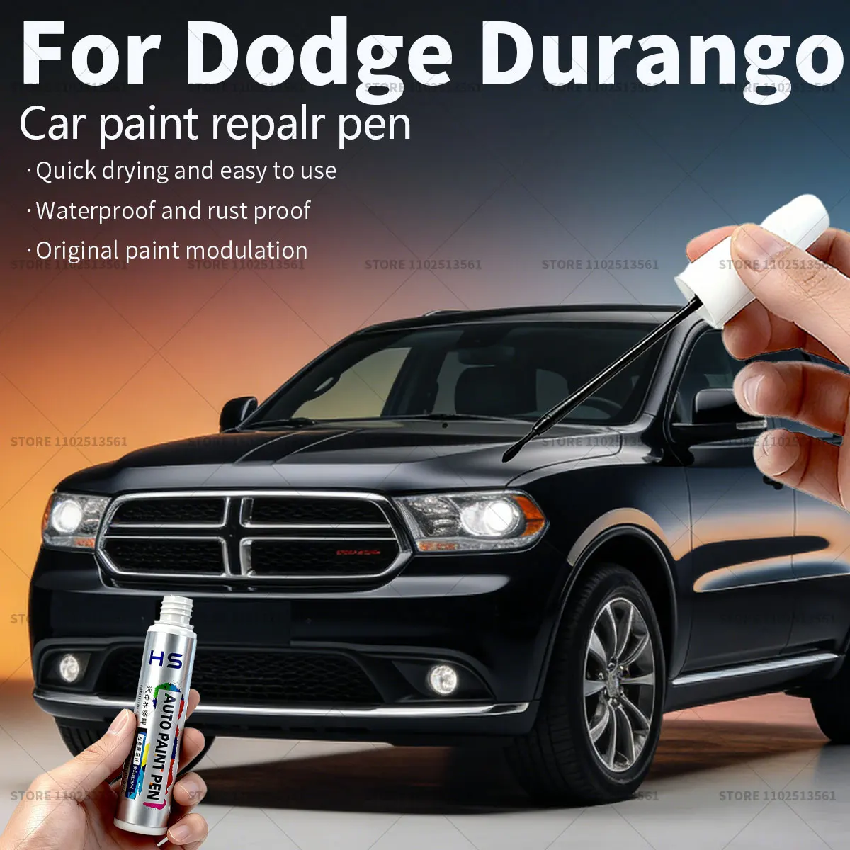 

Для Dodge Durango, ручка для ремонта автомобильной краски, аксессуары для ремонта царапин, черная заготовка, серебристый, пара, серый, тиски, белый, красный, зеленый