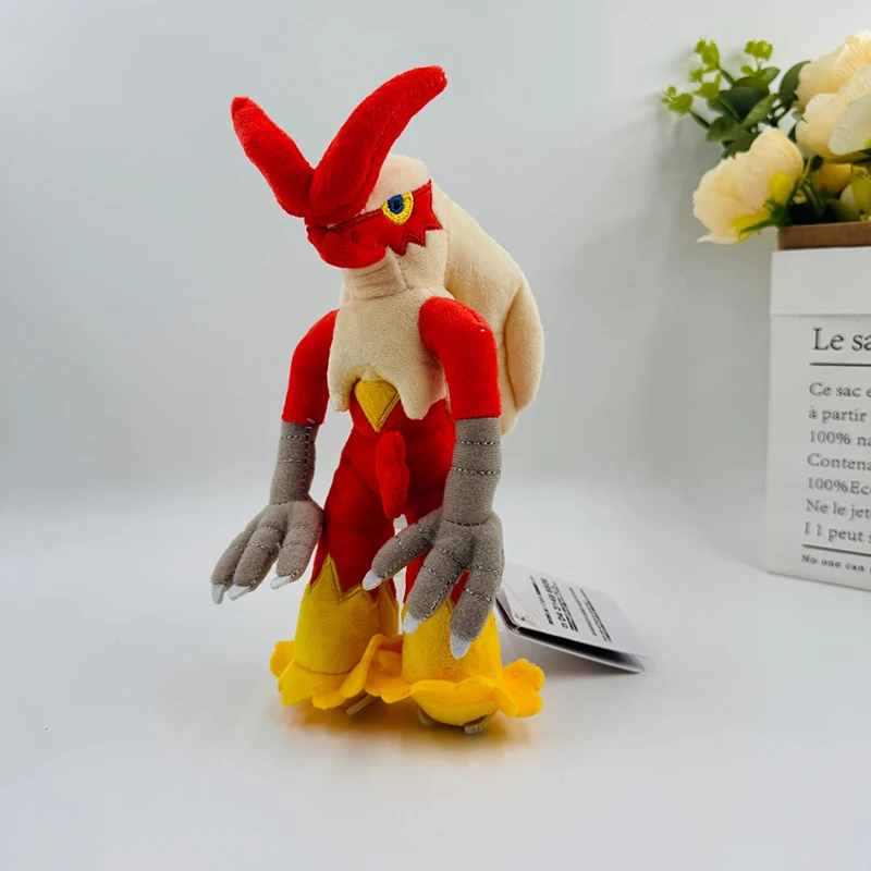Dibujos animados 22cm Blaziken Pokemon juguetes de peluche Anime Animal pollo Pokémon Plushie Kawaii muñeca regalo de peluche para niños Navidad cumpleaños