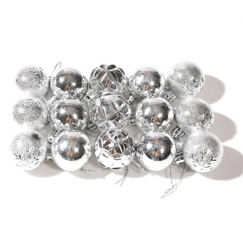 15pcs 4cm Colorful Christmas Ball Xmas Tree Hanging Pendant Merry Christmas Home Decor Natal Navidad Happy New Year 2025