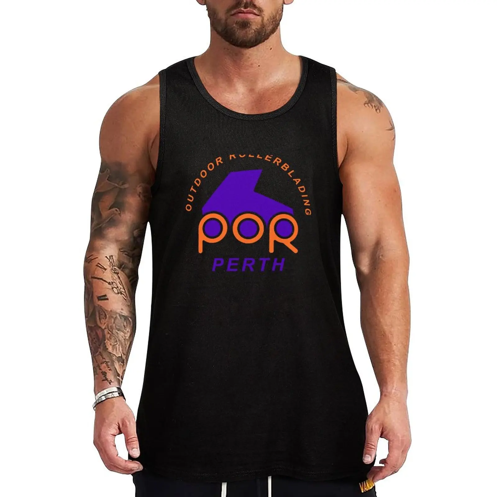 The Original Perth Outdoor Rollerblading logo Tank Top clothing men muscle t-shirt basketball gym wear men