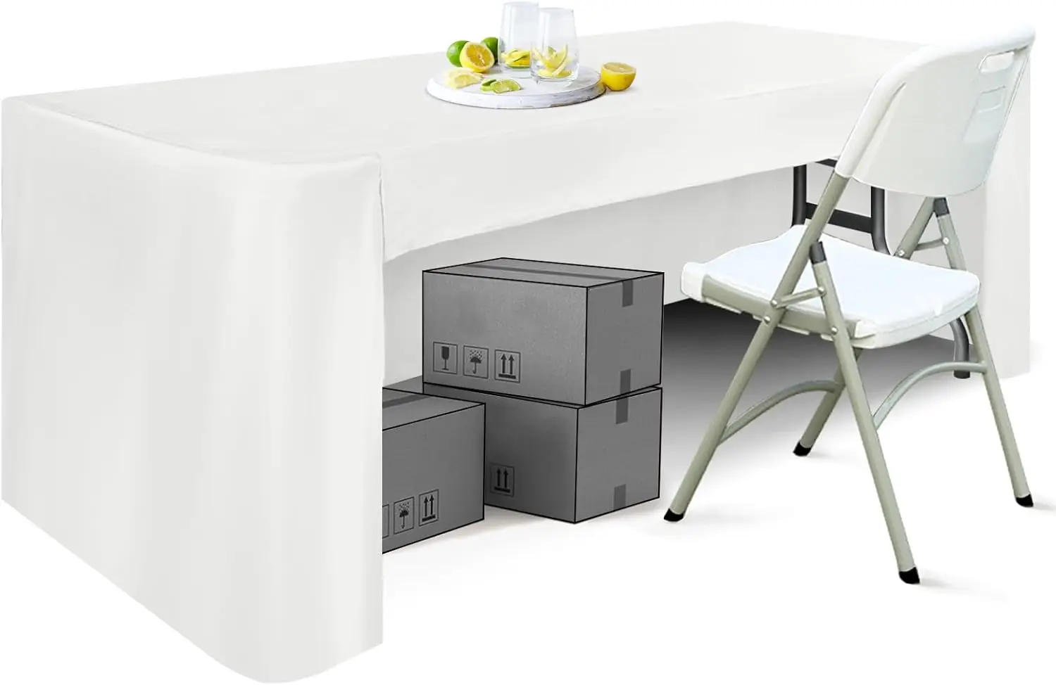 

6 FT Rectangle Tablecloth Table Cover for Rectangular Tables Washable Polyester Banquet Buffet Parties Holiday Dinner We