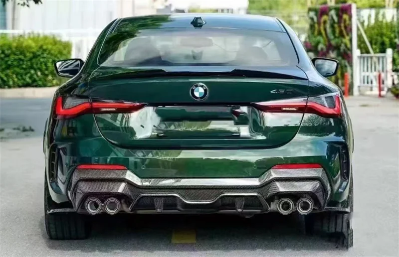 สําหรับ BMW G22 425i 430i 2020 2021 2022 2023 2024 ReaI คาร์บอนไฟเบอร์กันชนด้านหลัง Baojiao สปอยเลอร์ชุด
