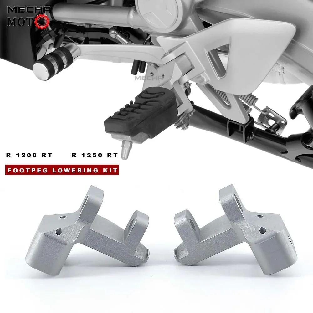 

For BMW R1200RT R1250RT R1200 R1250 RT Rider Foot Pegs Motorcycle Footpeg Lowering Kit Front 2014 2018 2019 2020 2021