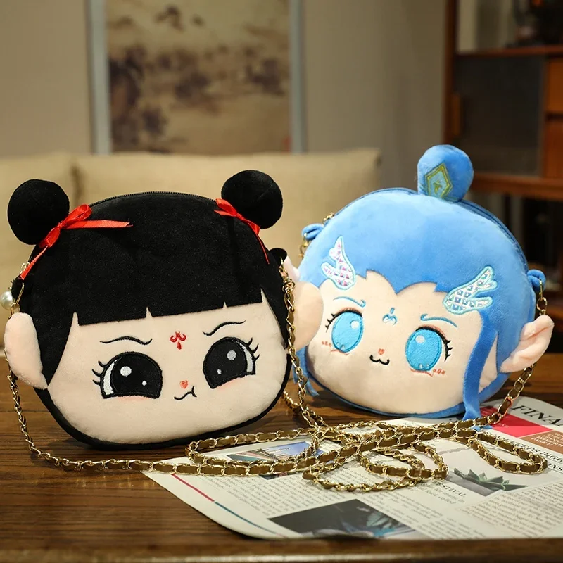 

Anime Style Nezha Plushie Bag Cuddly Chinese Mythological Figures AoBing Pillow Soft Bedroom Decor Nice Gift for Movie Fans