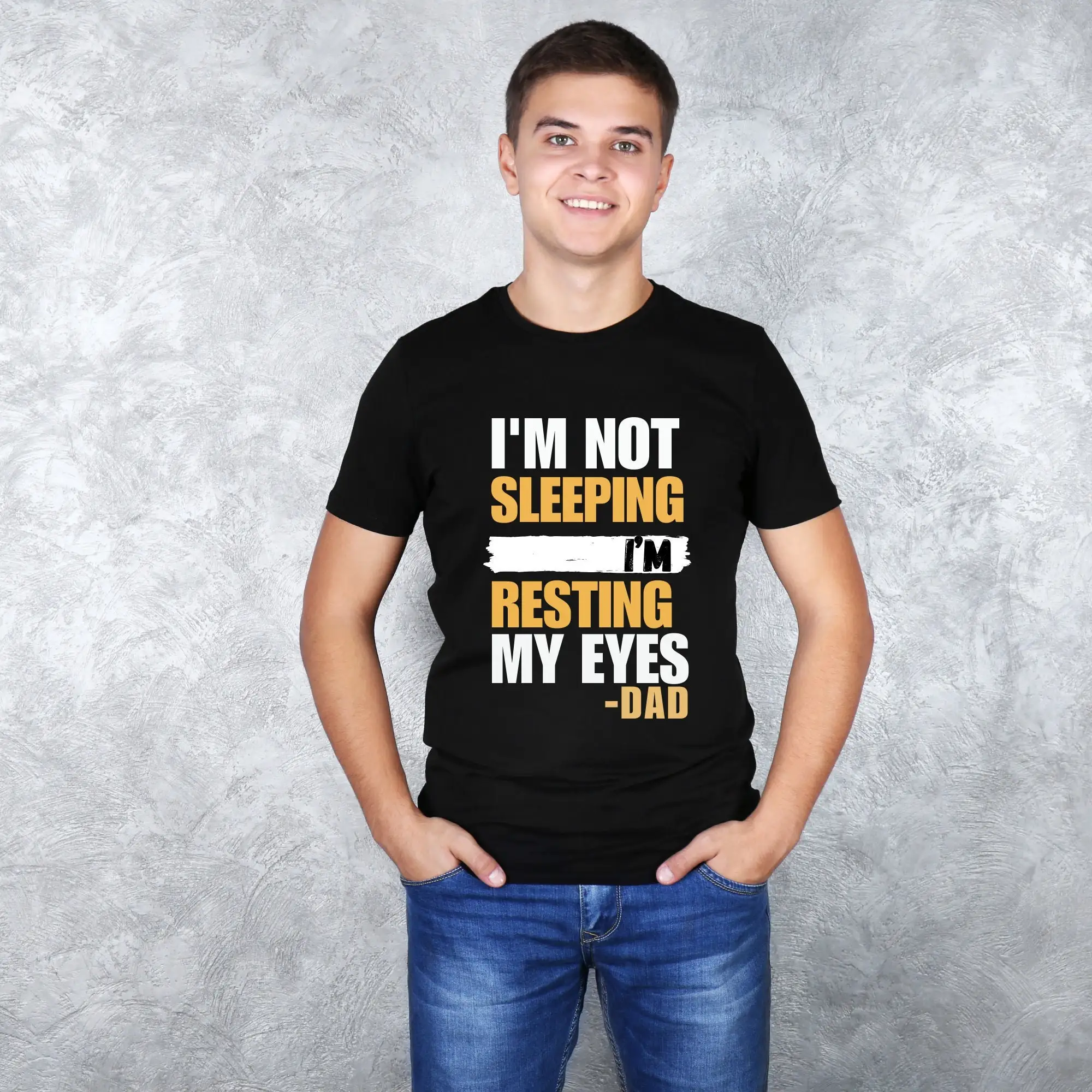 I'M Not Sleeping Resting My Eyes Dad T Shirt I Am Funny Father Parents