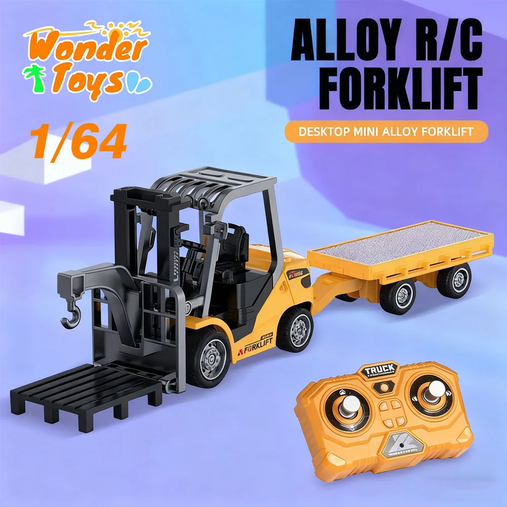 

1/64 мини-сплав вилочный погрузчик, настольный автомобиль с дистанционным управлением, игрушечный инженерный автомобиль, автомобили с управлением через приложение, грузовики, рождественские подарки для мальчиков и детей