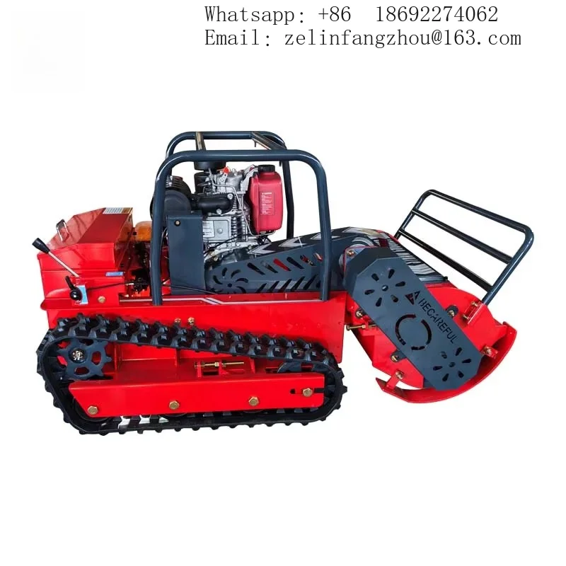 Small Home Use Orchard Farm Automatic Land Clearing Multifunctional Lawn Mower Grass Shredding Track Heavy Duty Pro Kit