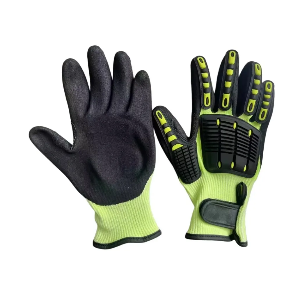 Safety Anti-cut Gloves Anti Vibration Oil-proof Protective Gloves Anti Impact Durable Heavy Duty Safety Work Gloves Industry