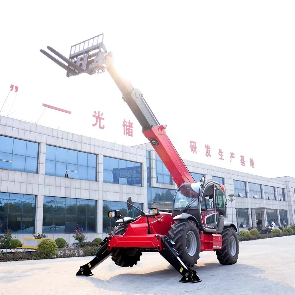 Customized New Multi-Purpose 14m Diesel Engine Telehandler Telescopic Handler 4 Ton Capacity 4WD Interchangeable Attachments For
