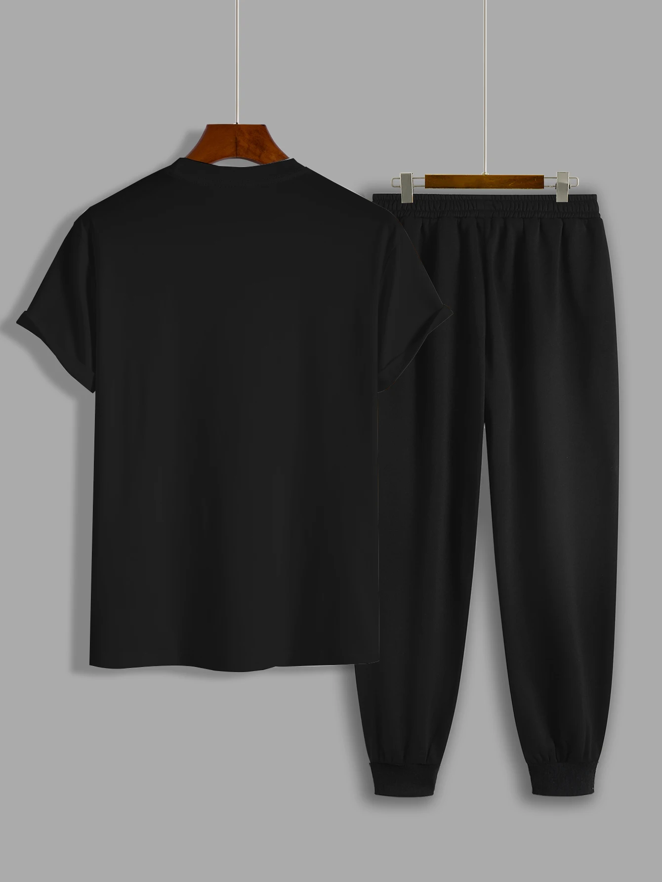 Short-sleeved trousers suit, white, trendy anime print "Extravagant" for casual travel