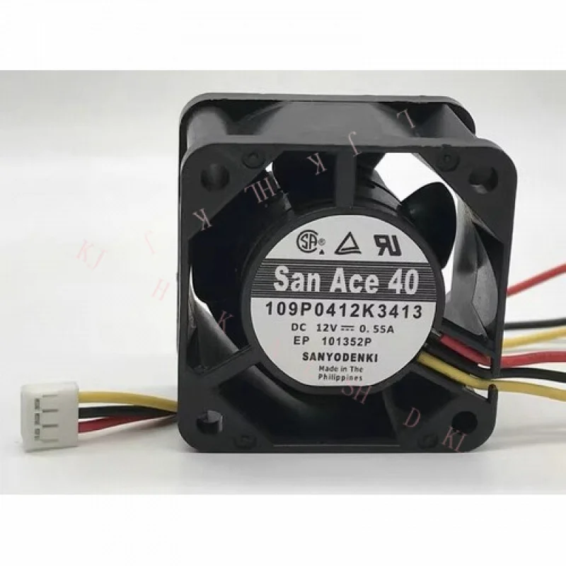 

N NEW FOR SANYO 4028 Double Ball Cooling Fan 12V 0.55A 109P0412K3413