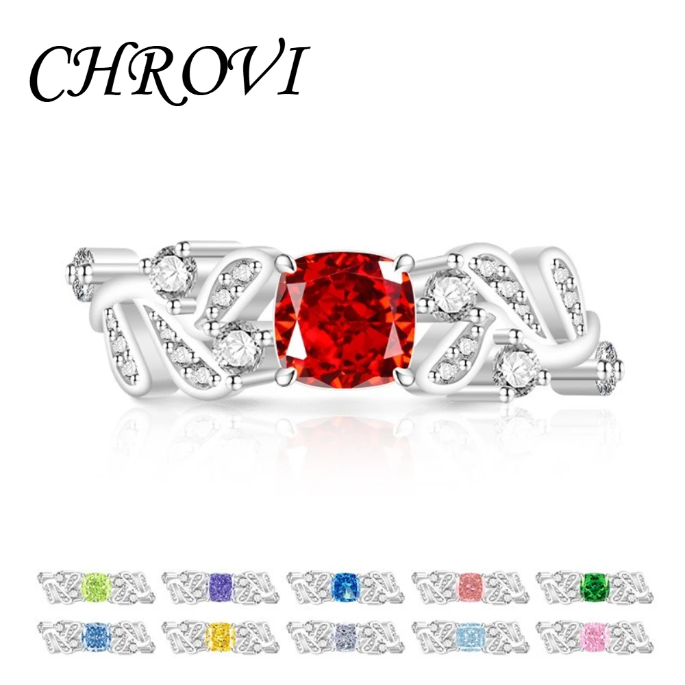 Luxury-Style 925 Sterling Silver Gemstone Ice Flower Vine Leaf-shaped Small Diamond Ring for Women with High Carbon Diamond