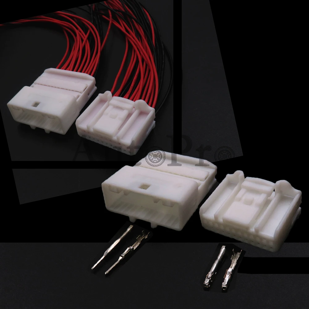 1 zestaw 24 Hole akcesoria samochodowe 1473413-1 1318917-1 1376103-1 samochodowe lusterko wsteczne przewód elektryczny gniazdo samochodowe Unseaed Plug