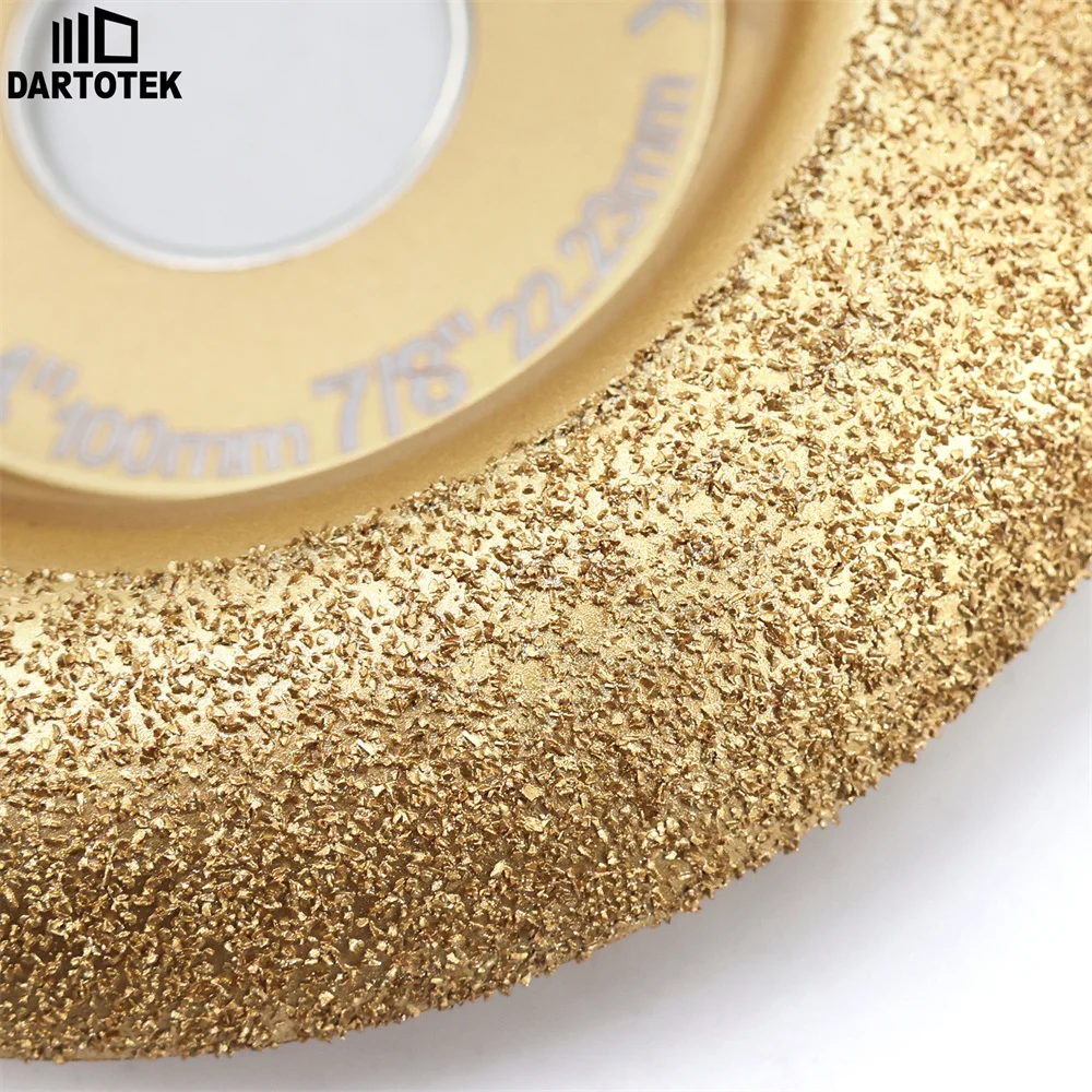 DARTOTEK 1/2 قطعة Dia100mm سبائك الصلب طحن كأس عجلة 4 بوصة فراغ صنع من النحاس الرملي القرص لطحن نحت تلميع الخشب