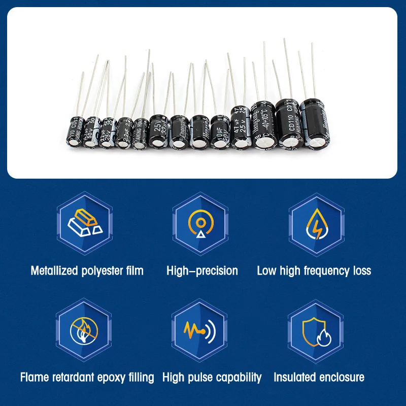 120Pcs 12 Kinds Electrolytic Capacitors Range1UF-470UF Assortment Kit, 16V/25V/50V Aluminum Radial Electrolytic Capacitors