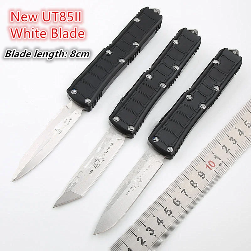 

JUFULE New UT85II Mark 204P Blade UT 85 Aluminium Handle Survival EDC Camping Fruit Kitchenware Tool Kitchen Utility Fixed Knife