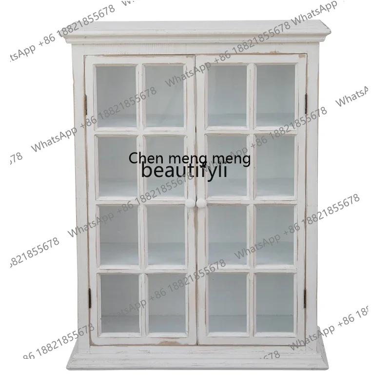 

new styleFrench Glass Storage Cabinet Locker B & B Sideboard Cabinet against the Wall ss 7304