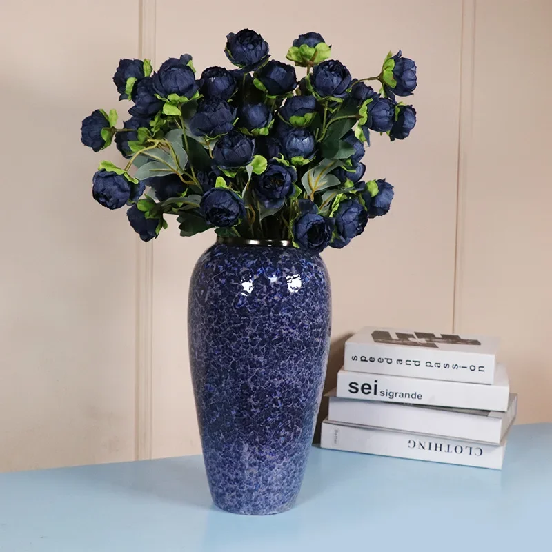 Ceramics Modern Simple American Chinese Desktop Vase Water Flowers Rich Bamboo Dried Flower Pot Ornament