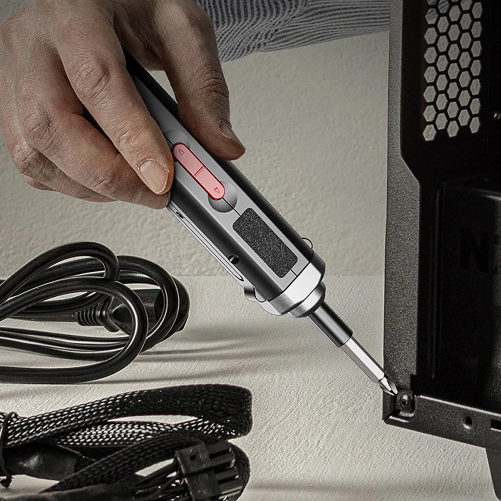 Electric Screwdriver Cordless, Rechargeable Power Screwdrivers Set, Automatic Home Repair USB Cable Tool Kit With LED Lights