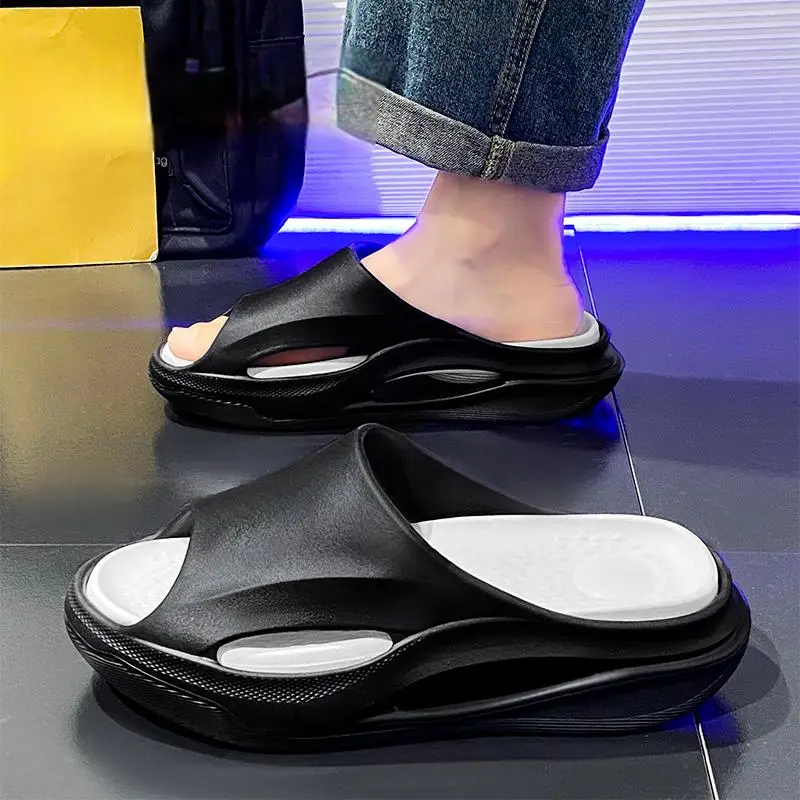 

Men's Non-Slip EVA Platform Slides Comfortable Soft Sole Cloud Slippers For Indoor Outdoor Bathroom Beach Summer Sandals for Men