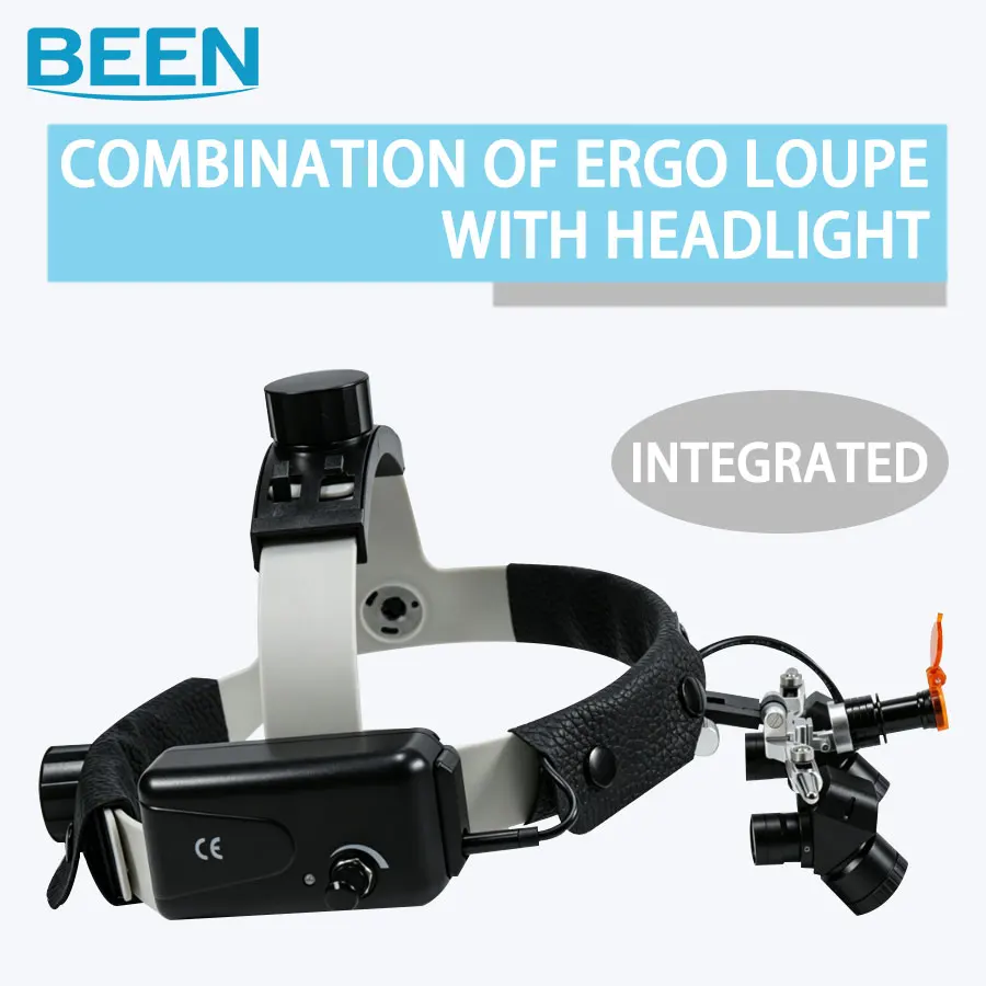 

Медицинские эргономичные лупы BEEN для зуботехнических лабораторий 5.0X+5W с LED-подсветкой, хирургический налобный фонарь, лупы для установки на голову, для ЛОР-врачей