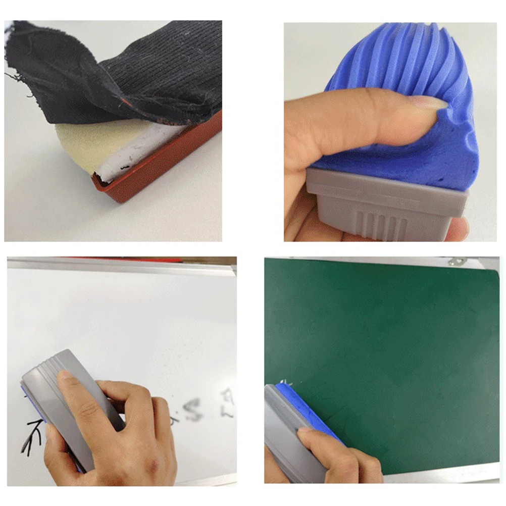1Pcs Washable Chalkboard Eraser Dust-Free Whiteboard Duster Strong Water Absorption Collodion Plastic Material for Teachers