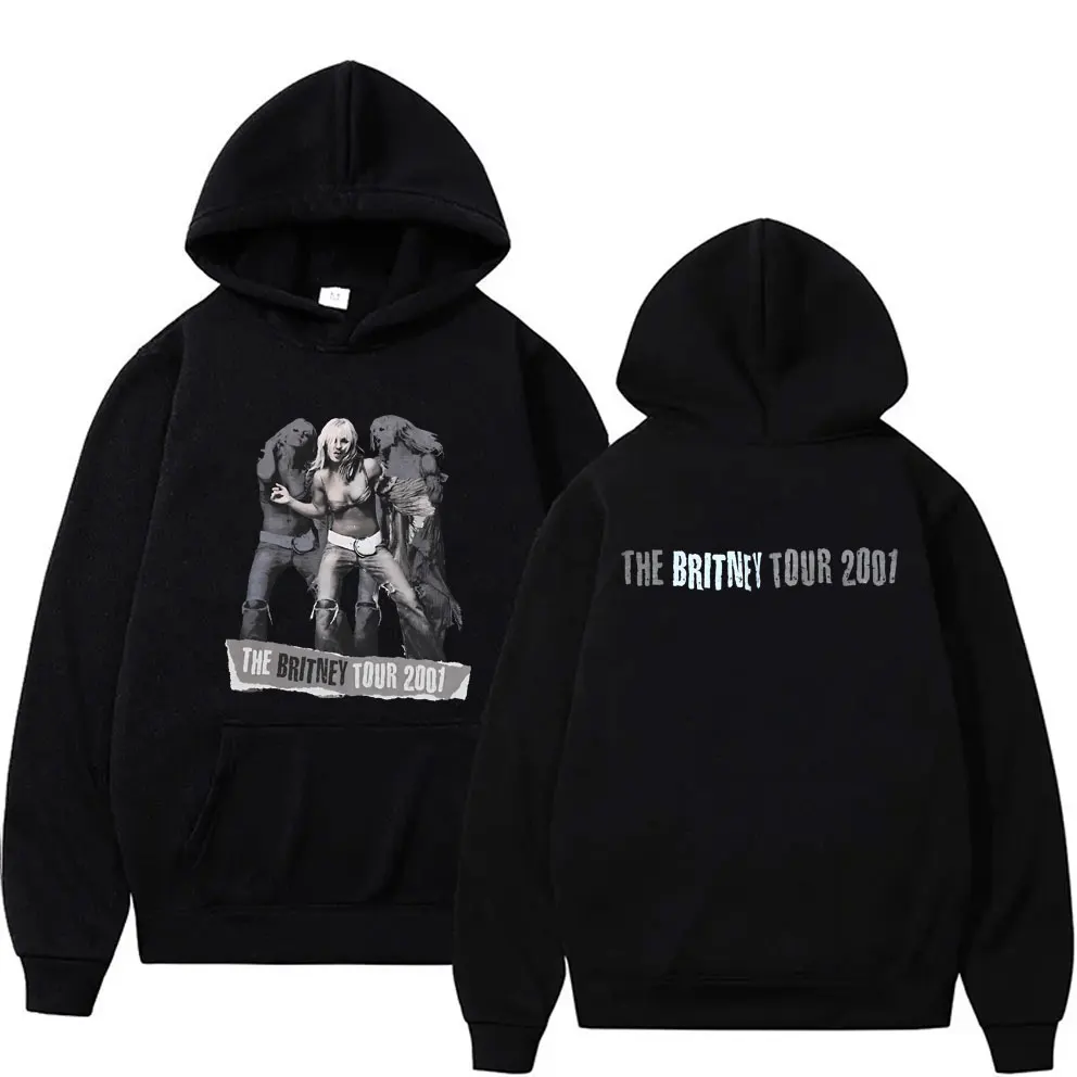 

Britney Spears The Britney Tour 2001 Graphic Hoodie Men Women Casual Fleece Cotton Sweatshirt Men's Vintage Oversized Streetwear