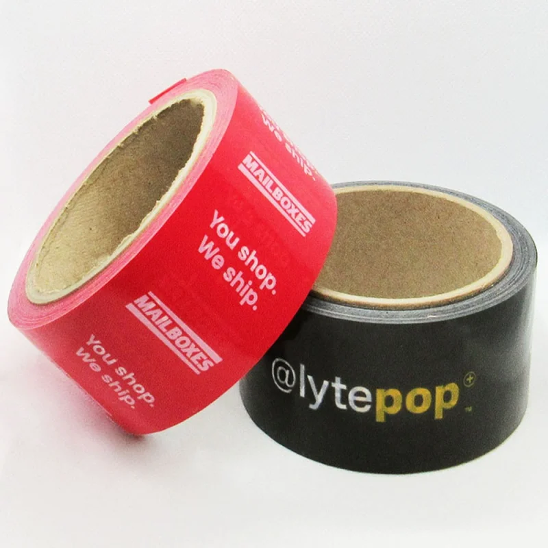 Customized productCustom Printed Plastic Wrap Tapes With Logo Black Shipping Packaging Tape