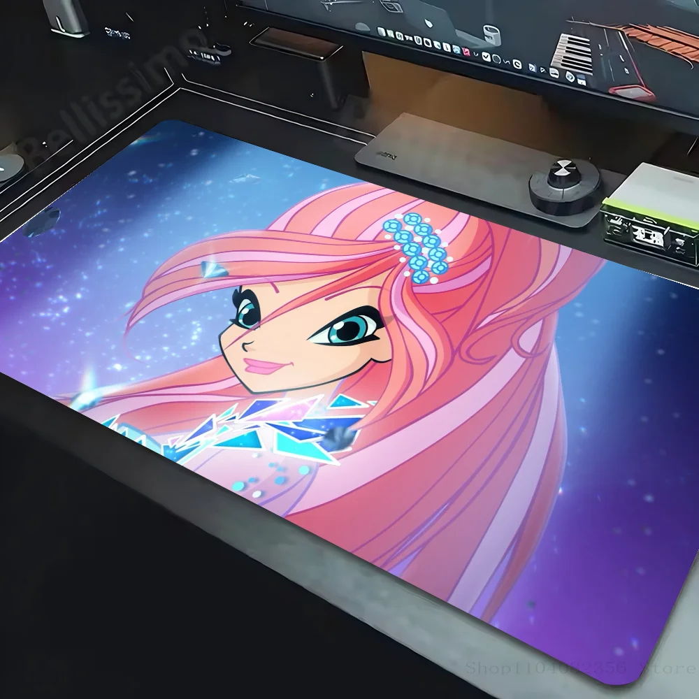 G-Girl W-Winx Clubs Mousepad Non-slip Suitable For Office Computers Laptops E-sports Game Desk Mats XXL Keyboard